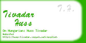 tivadar huss business card